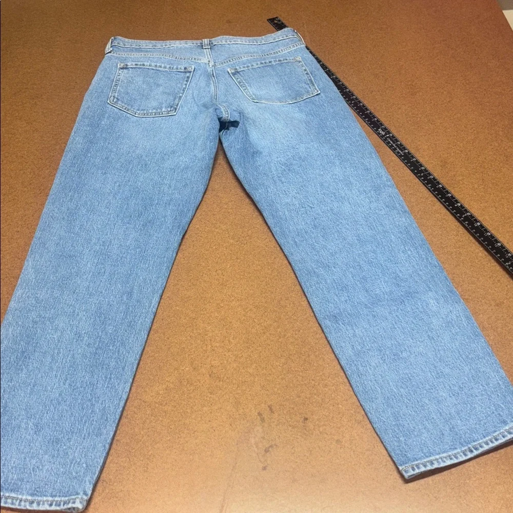 Old Navy Mid-Rise The Slouchy Straight Leg Button Fly Jeans 31x29